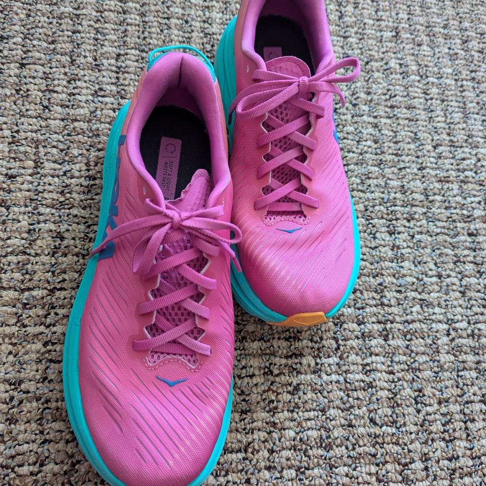 Women's Pink and Teal Athletic Shoes